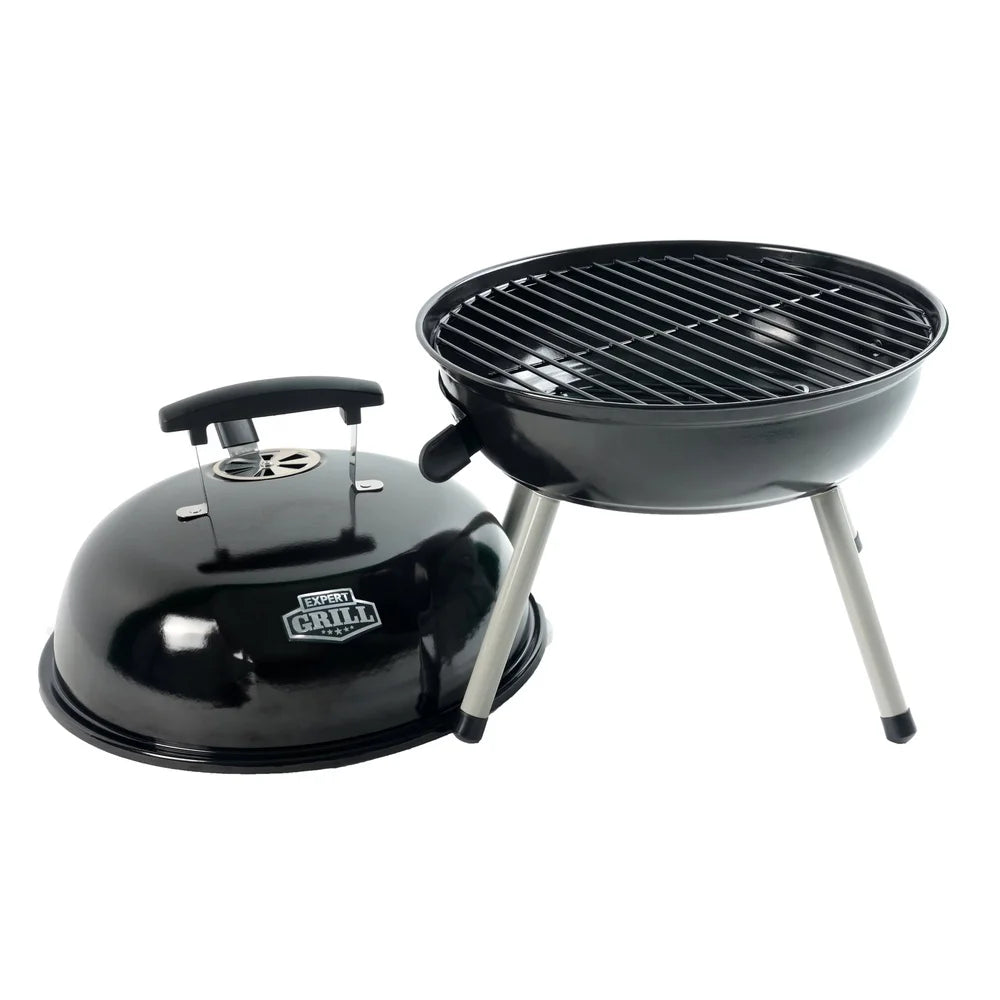 Portable Charcoal Grill 14.5 Inch Tabletop Grill Dome Design Adjustable Air Vents Ideal Camping Tailgating Picnics Easy Cleanup - You Offer
