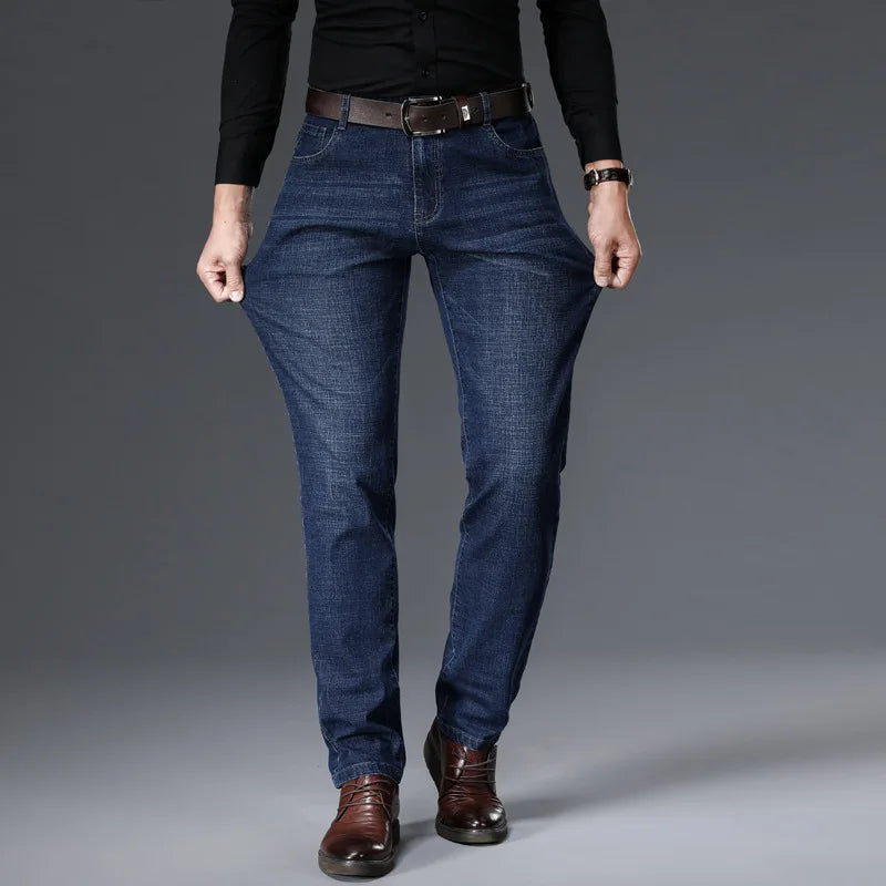 2025 NEW Men's Fashion Business Jeans Classic Style Casual Stretch Slim Jean Pants Male Brand Denim Trousers Long Pants - You Offer