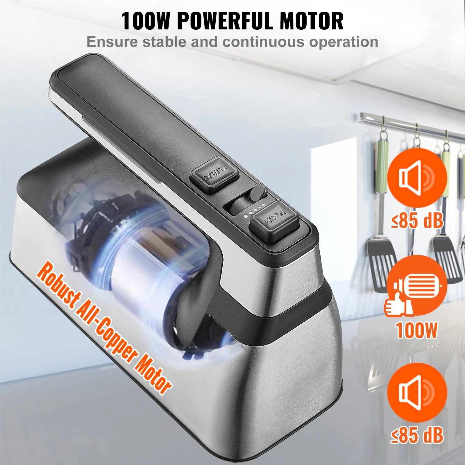 VEVOR Cordless Electric Hand Mixer Continuously Variable Electric Handheld Mixer Baking for Whipp Mixing Egg Cookie Cake Cream - You Offer
