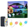 100FT 60 LEDs Permanent Outdoor Lights Smart RGBIC Eaves LED Lights Festival Flashing Lighting Fairy String  Holiday Lighting