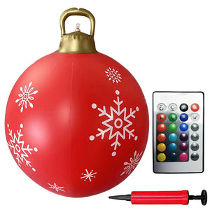 1PC Christmas Tree Decorations Balls Giant Inflatable Christmas Balls Outdoor Christmas Decorations PVC 60CM Snowman Balls
