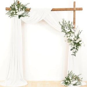 Dark Green Chiffon Wedding Arch Draping Fabric Sheer Curtains Drapery Ceremony Reception Backdrop Curtain Party Swag Christmas