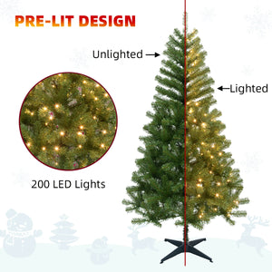 6FT/6.23FT Pre-lit Falling Snow Artificial Christmas Tree, Indoor, Holiday, DIY, Home, Room, Kitchen, Party, Christmas Decor