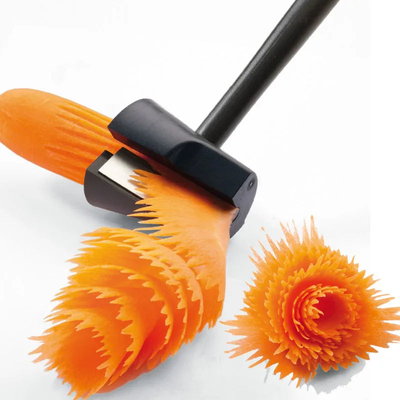 Fruit Vegetable Creative Plastic Cutter Rotating Peeling Cut Flower Kitchen Cooking Hole Shape Cutter Household Gadget - You Offer