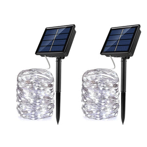 1/2 PCS Outdoor Waterproof Solar Light String 50/100/200/300 LED Waterproof 8 Modes Copper Wire Solar Fairy Light