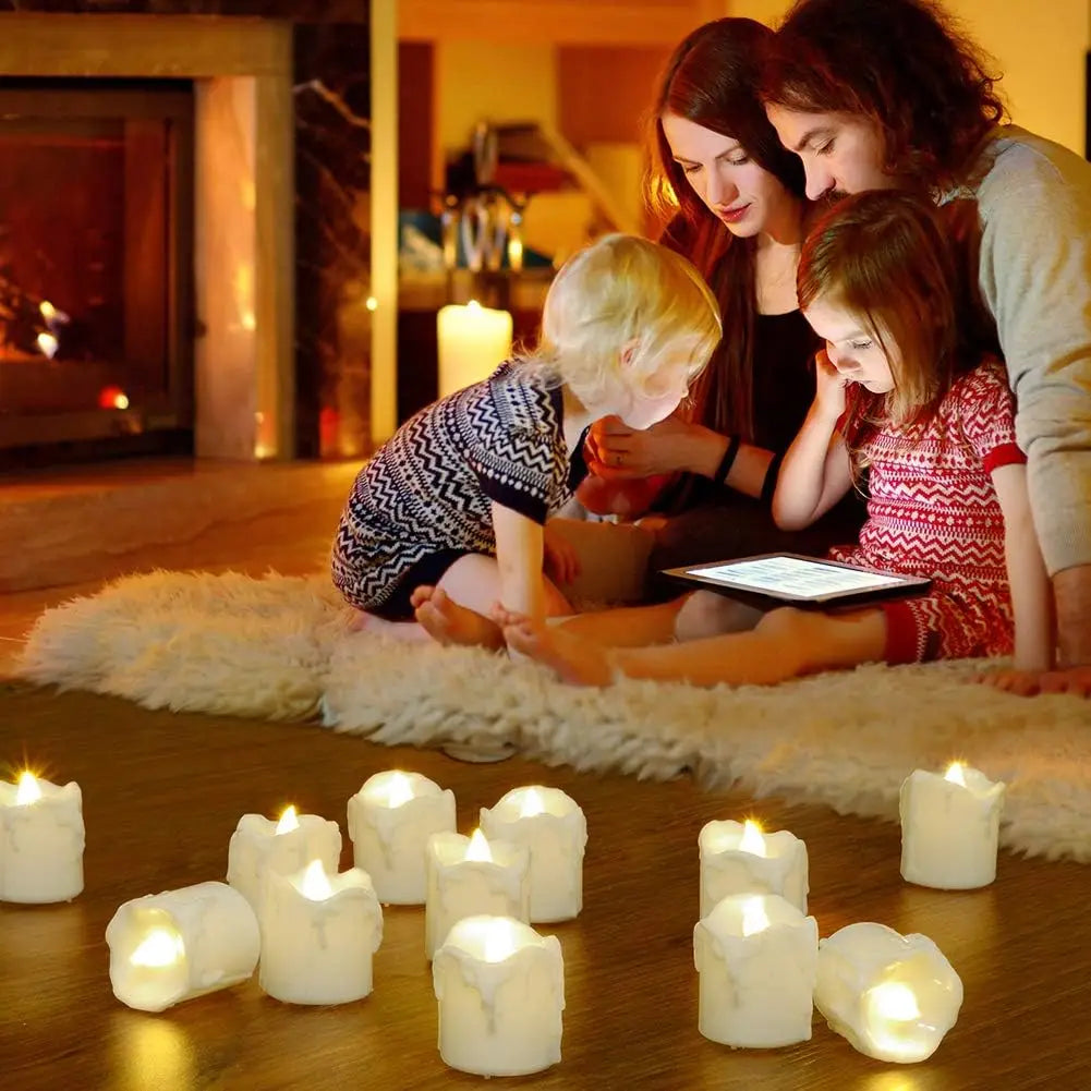 LED Candles 48/24/12 Pack Battery Operated Candles Batteries Lights Candles to Create Warm Ambiance Naturally Flickering Bright