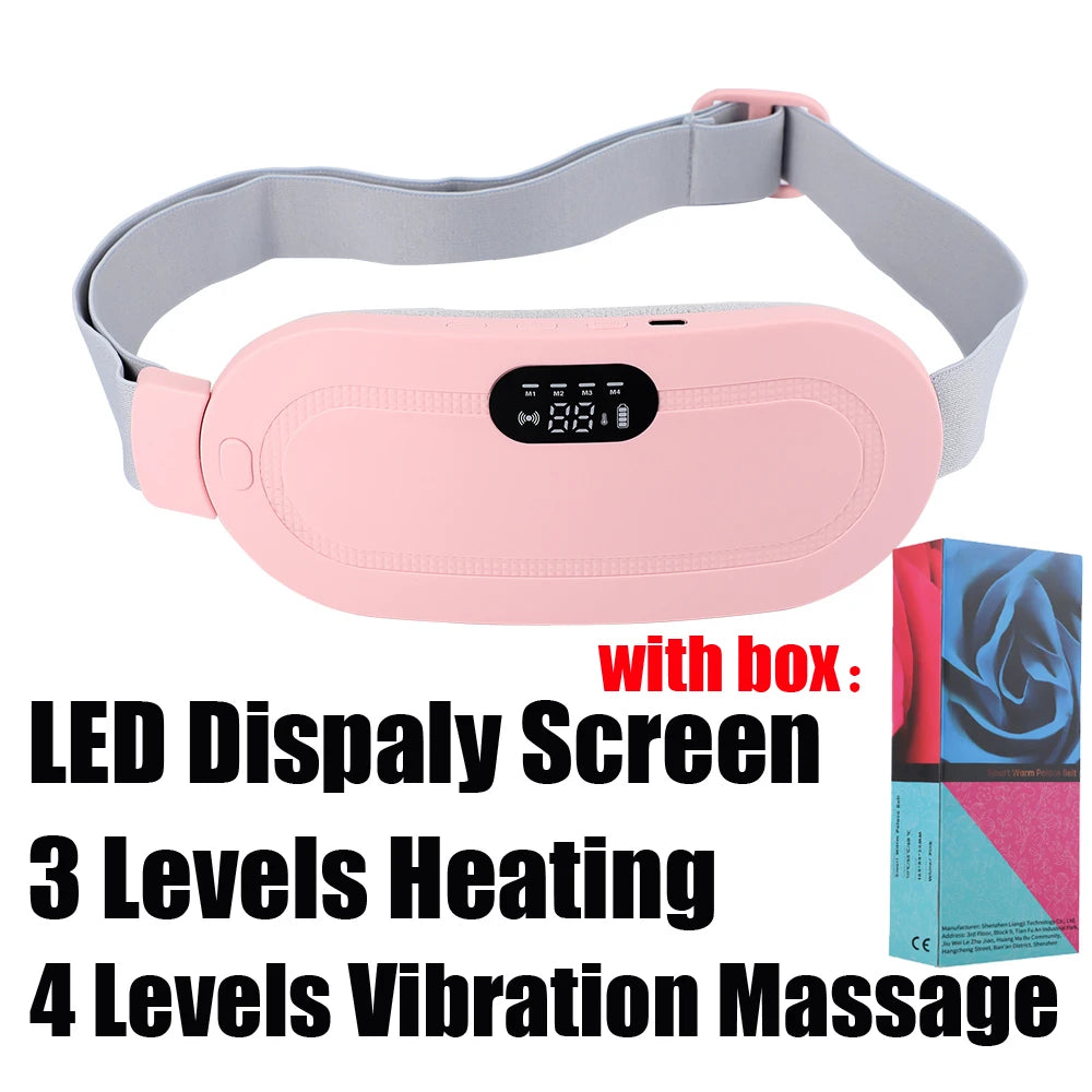 Electric Period Cramp Massager Vibrating Heating Belt for Menstrual Waist Stomach Abdominal Warm Palace Belt - You Offer