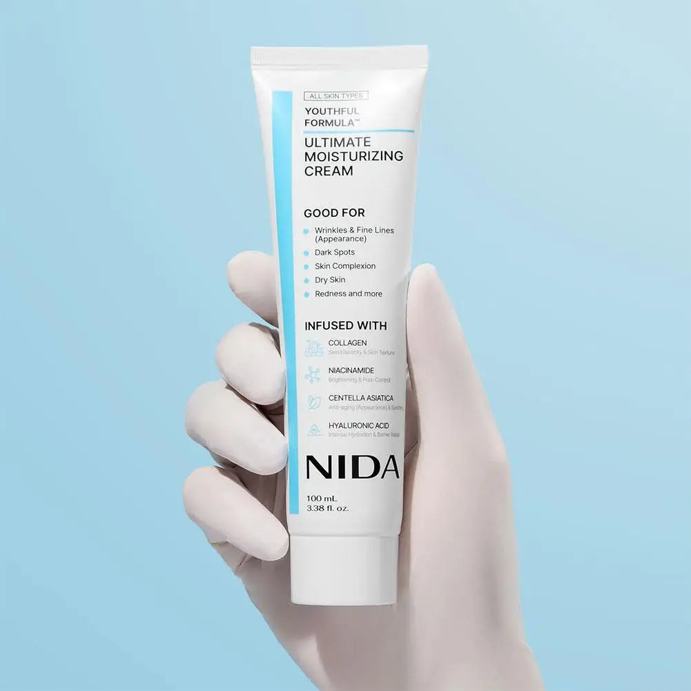 100ml Korea NIDA Moisturizing Ultimate Cream Collagen Youthful Repair Damage Skin Strengthen Barrier Daily Facial Skin Care