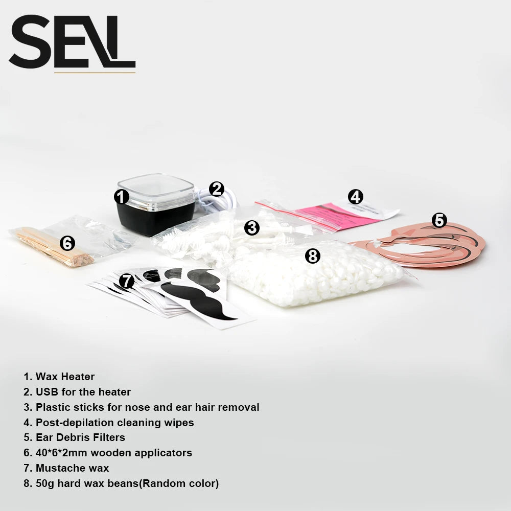 USB Wax Heater Machine Depilatory Waxing Beans Heater Nose Facial Wax Kit Depilatory Waxing Beans Heater For Men and Women