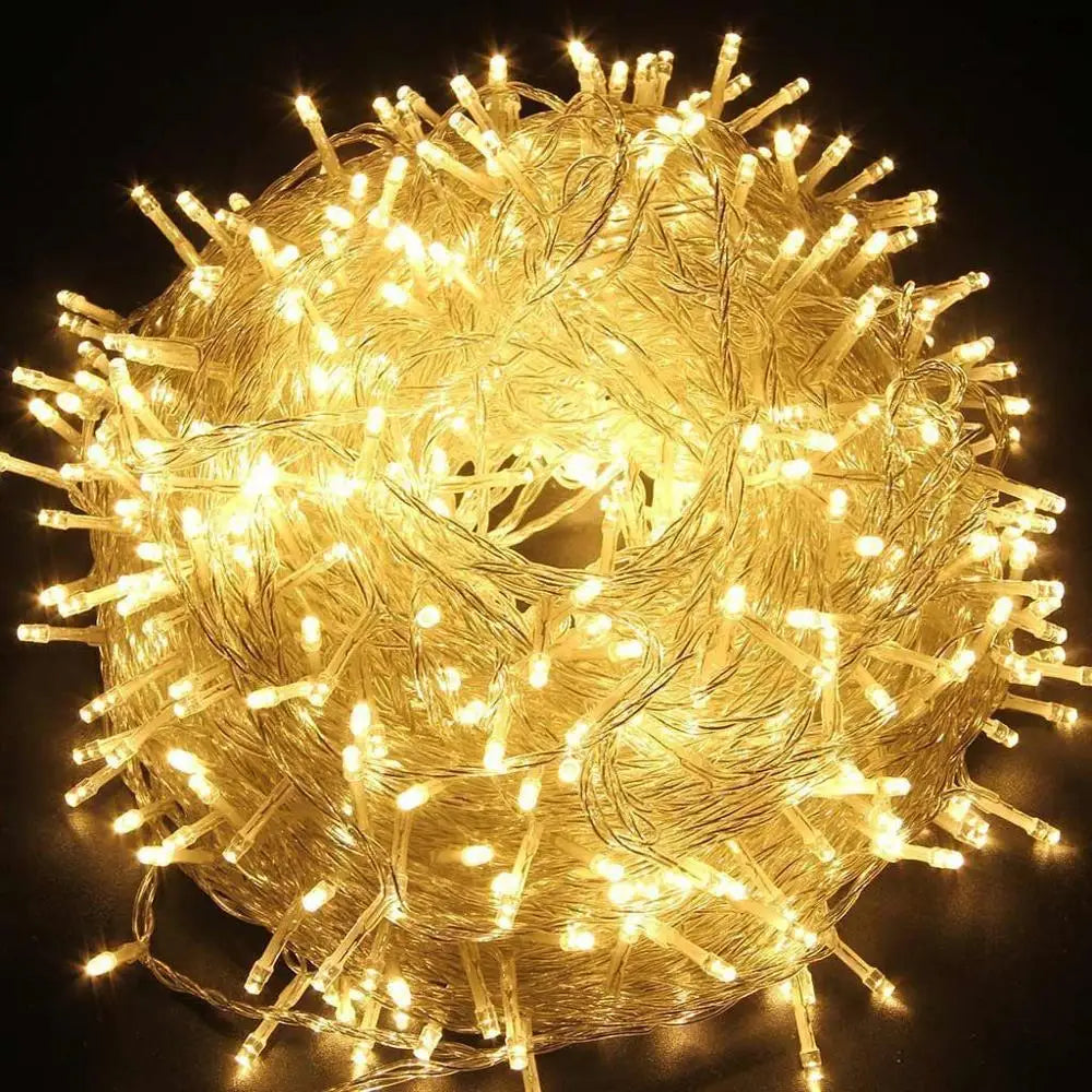 10/20/50m Outdoor LED String Lights Garland Waterproof Fairy Light Festoon Lamp Wedding Party Holiday Gardening Decoration Light