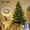 6M/50M Firecracker String Lights Cluster Fairy Light Christmas Garland LED For Wedding Party New Year Christmas Tree Decor Lamps