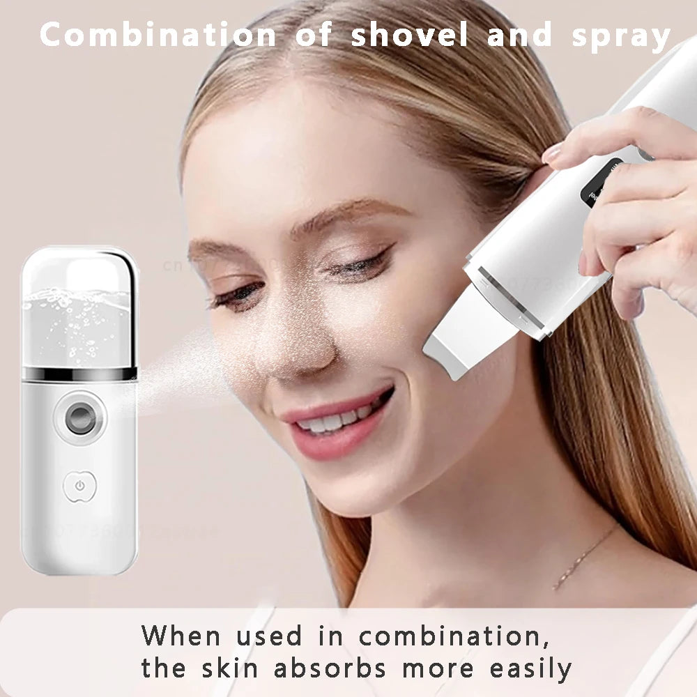 Ultrasonic Skin Scrubber Facial Deep Cleansing Blackhead Remove Ultrasonic Cleansing Cavitation Peeling Shovel Skin Scrubber