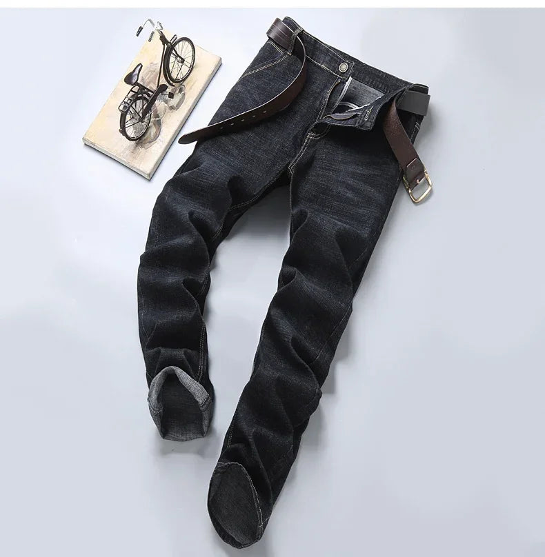 2025 NEW Men's Fashion Business Jeans Classic Style Casual Stretch Slim Jean Pants Male Brand Denim Trousers Long Pants - You Offer