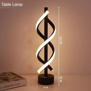 Minimalist creative floor lamp, bedroom living room personalized atmosphere lamp,Nordic minimalist LED circular curve floor lamp