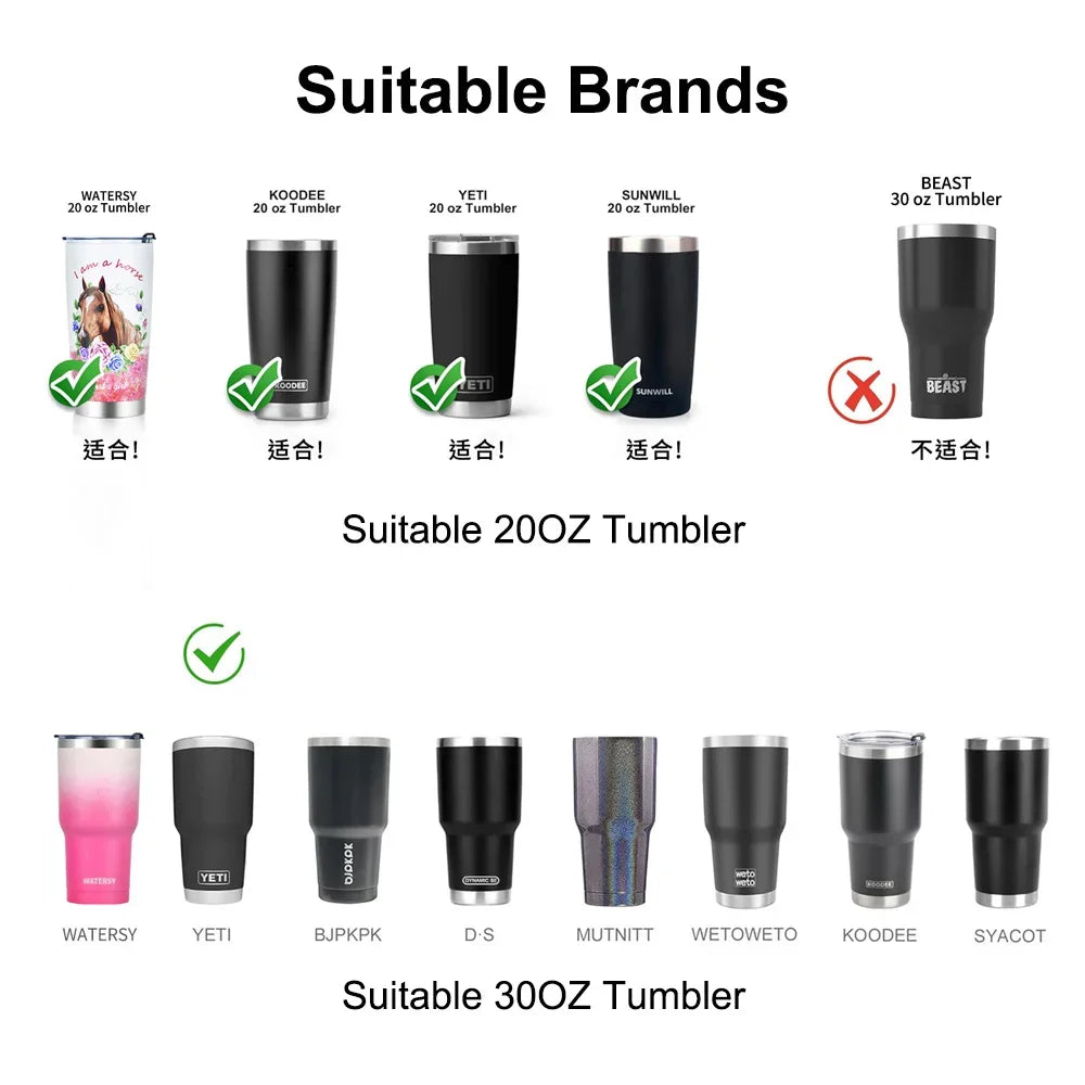 20/30oz Tumbler Handle Water Thermos Bottle Holder Travel Drinkware Holder Coffee Cup Portable Insulated Bottles Accessories - You Offer