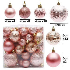 29/40/50pcs Silver Red Special-shaped Christmas Ball Ornaments Christmas Tree Party Decoration Christmas Spheres Pendant New