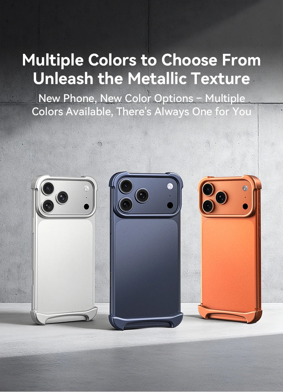 Arc Case Luxury Aluminum Metal Bumper Phone Pulse Case For IPhone13 14 15 16 17 Air Pro Max 16Pro Plus Lightweight Phone Cover