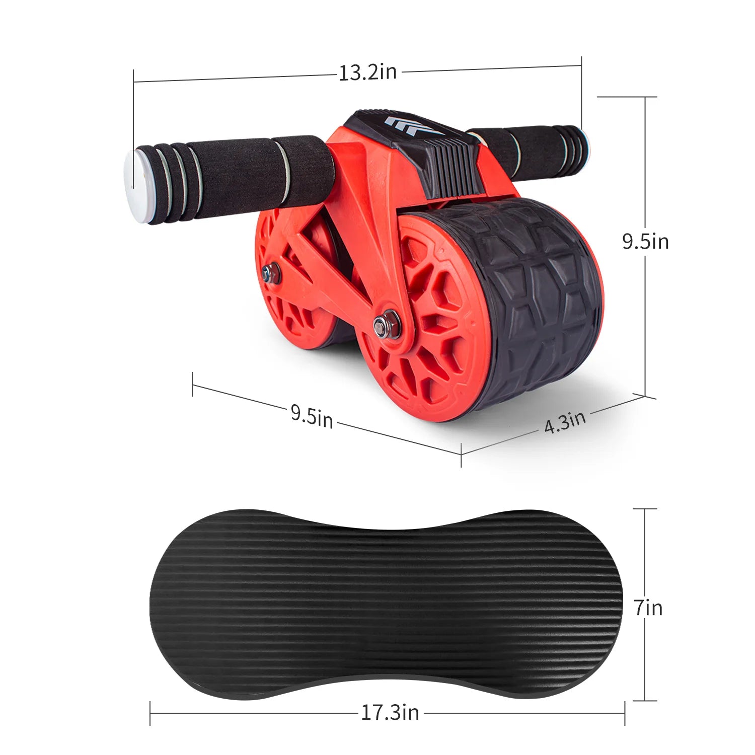 leikefitness Ab Wheel Roller Automatic Rebound with Knee Pad Mat,Core Muscle Ab Trainer with Intelligent Display, Ab Workout Equ - You Offer