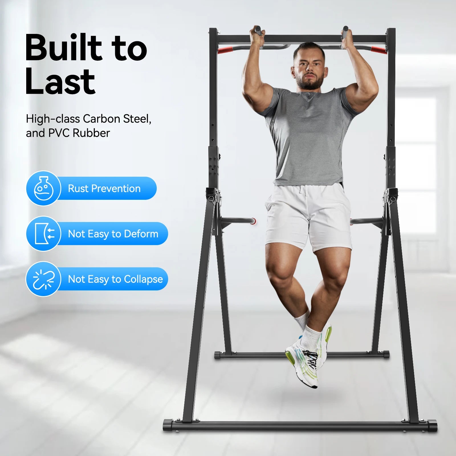 Triangular Pull Up Station Pull Up Bar for Home Gym Strength Training Equipment  Adjustable Height Home Pull Up Bar