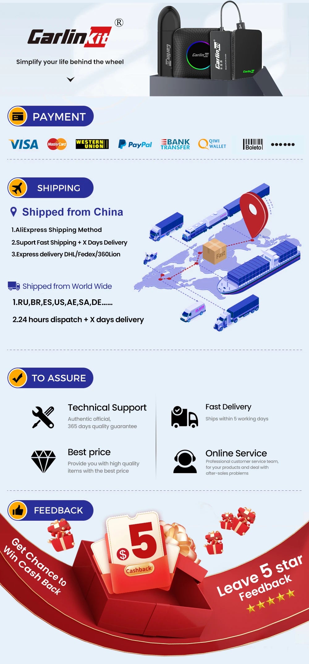 CarlinKit Firedrive Link Wired Carplay to HDMI for Fire Tv Stick Fire Tv Stick Lite HD 4K 4K Max Youtube Netflix Prime Video - You Offer
