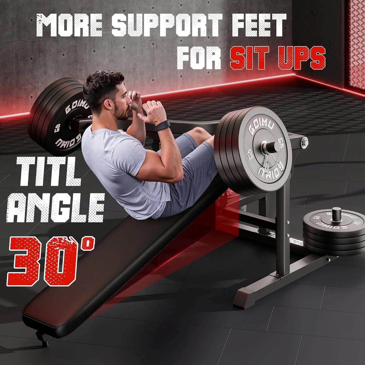 Chest Press Machine Weight Bench Press Machine with Independent Converging Arms Adjustable Flat Incline Bench Press for Chest AB