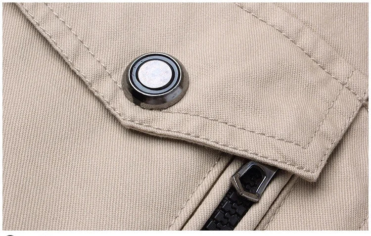Cargo Jacket Men Casual Windbreaker Jacket Coat Men Spring Autumn New Hot Outwear Stand Slim Unload Jacket Mens