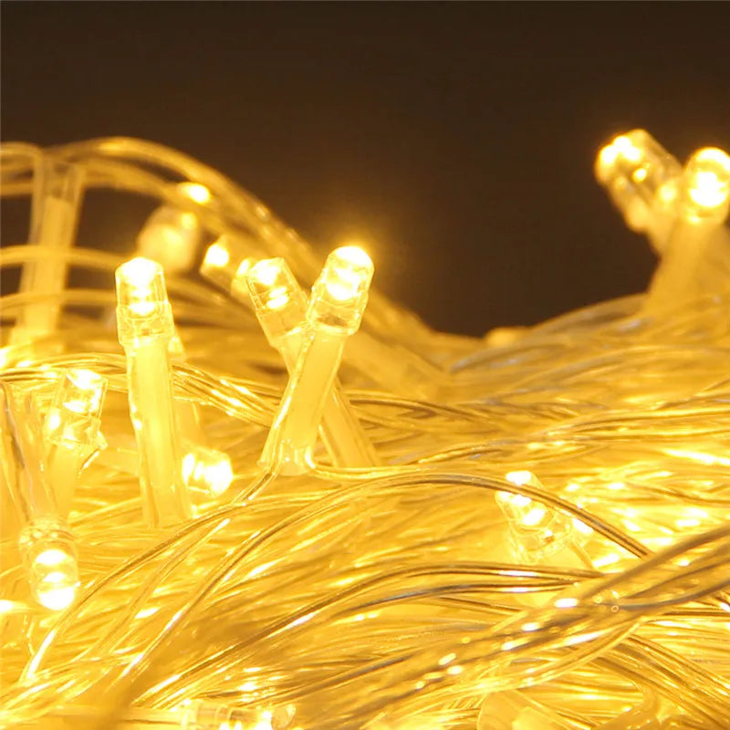 10/20/50m Outdoor LED String Lights Garland Waterproof Fairy Light Festoon Lamp Wedding Party Holiday Gardening Decoration Light