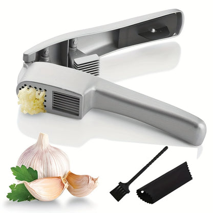 2in1 Stainless Steel Garlic Press & Slicer Set - You Offer