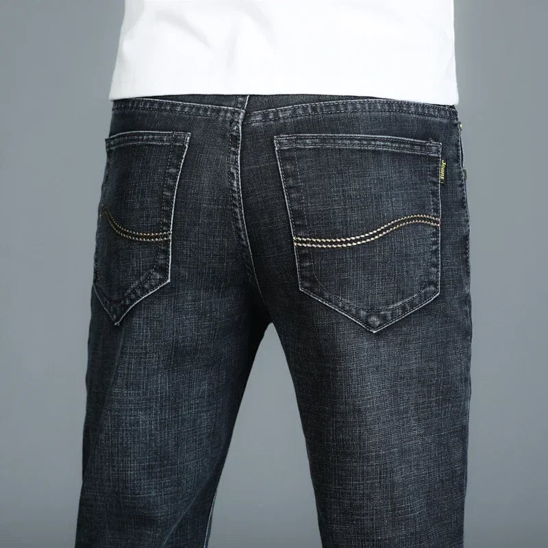 Mens High Quality Jeans Fashion Straight Denim Pants Men Classic Casual Jeans Male Plus Size Denim Trousers Ripped Jeans 28-40 - You Offer
