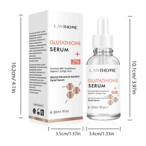 Lanthome Glutathione Whitening Serum Fade Black Dark Spots Vitamin C Defects Reduce Facial Oil Brightening Firming For Women