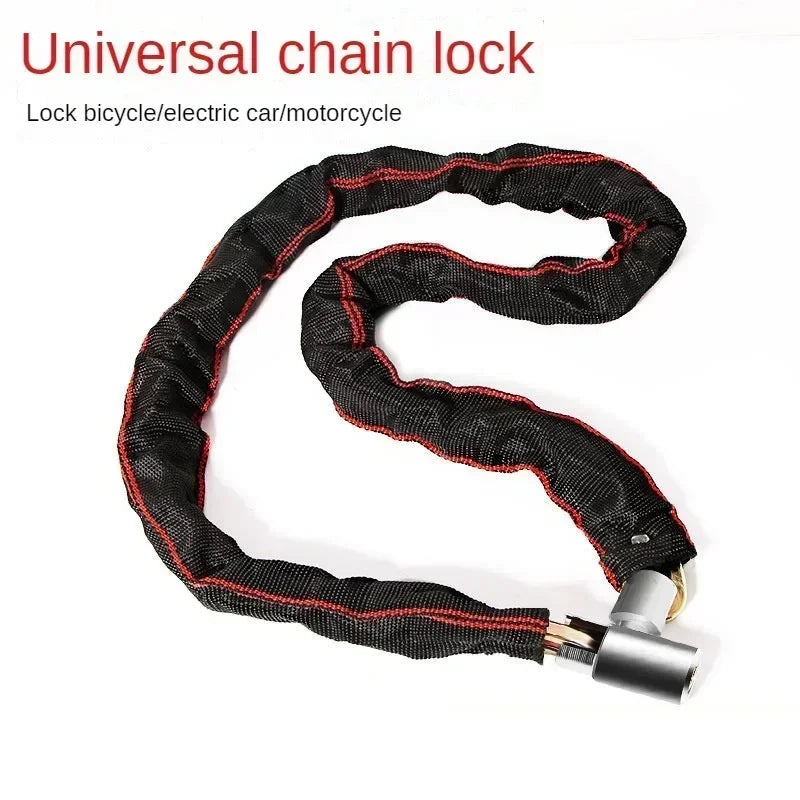 Bicycle Lock Extra Long Thickened Anti-Theft Chain Lock Bicycles Electric Vehicles Password Protection Mountain Bike Lock Lock - You Offer