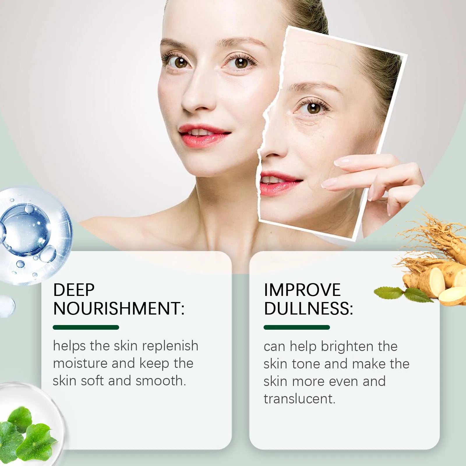 Moisturizing Centella Asiatica Cotton Pads Nourishing Lighten Fine Lines Anti Acne Smooth Even Skin Tone Repair Damaged Skin Car