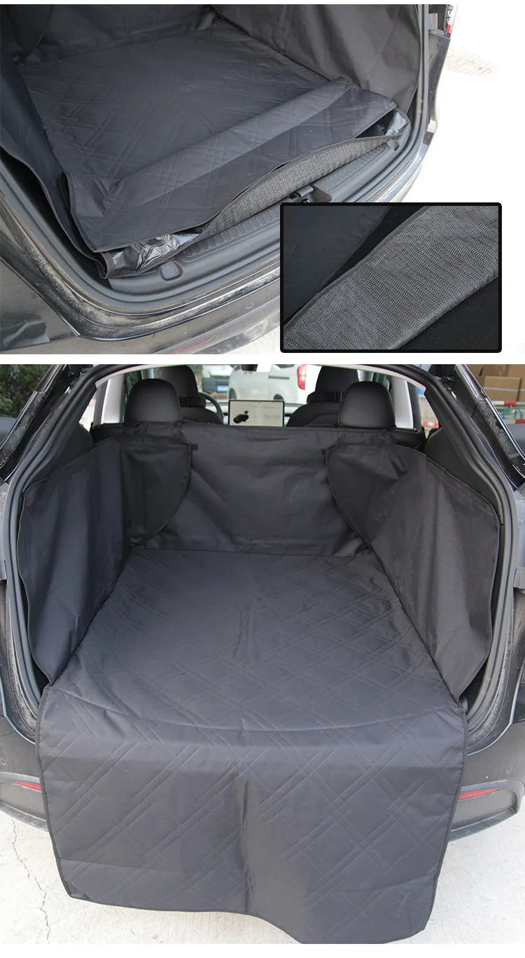 Rear Trunk Pet Mat for Tesla Model Y Juniper 2025 HW4.0 2024 Dog Seat Cover Fabric Oxford Waterproof Pad Bed Interior Protect