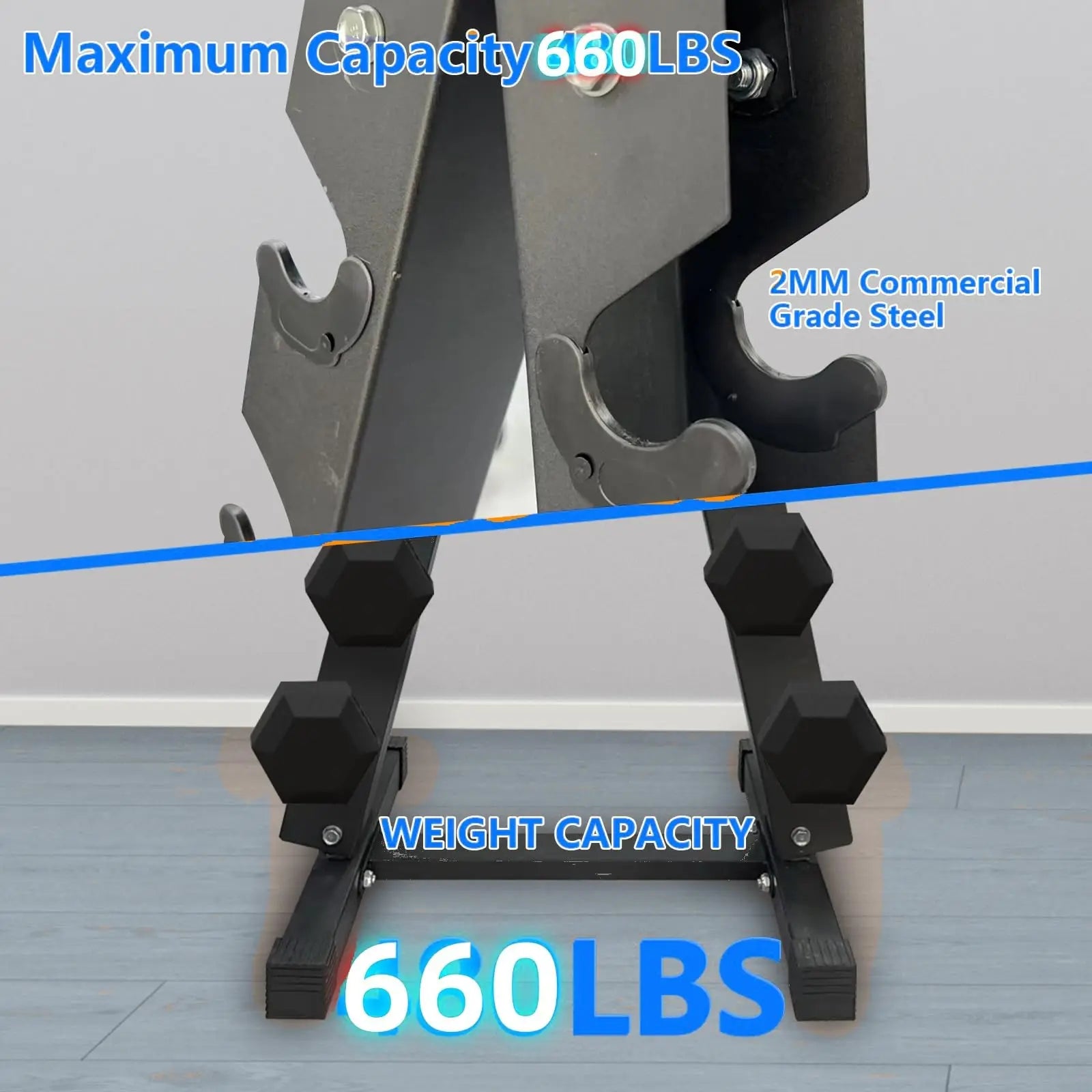 Dumbbell Rack Stand Only, Steel A-Frame Dumbbell Weight Rack for Home Gym - You Offer