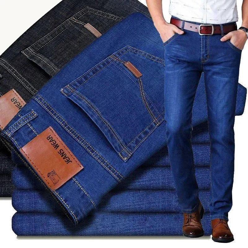 2025 NEW Men's Fashion Business Jeans Classic Style Casual Stretch Slim Jean Pants Male Brand Denim Trousers Long Pants - You Offer