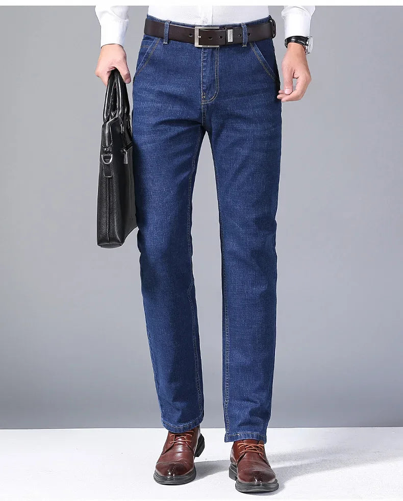 2025 NEW Men's Fashion Business Jeans Classic Style Casual Stretch Slim Jean Pants Male Brand Denim Trousers Long Pants - You Offer