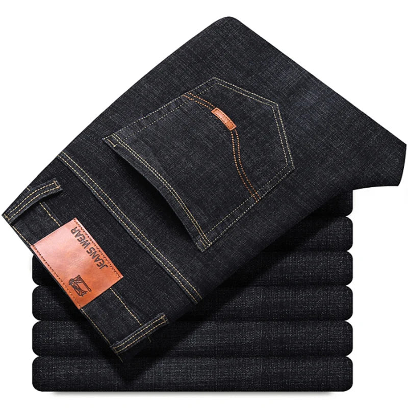 2025 NEW Men's Fashion Business Jeans Classic Style Casual Stretch Slim Jean Pants Male Brand Denim Trousers Long Pants - You Offer