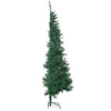 For HOMCOM 7' Artificial Half Christmas Trees with Auto Open, Steel Base, for Indoor Xmas Decor