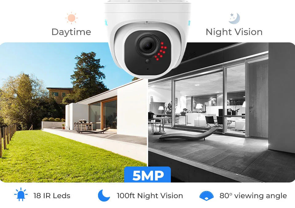 Reolink Smart Security Camera 5MP PoE Outdoor Infrared Night Vision IP Cam Person/Vehicle Detection Home Surveillance Camera - You Offer