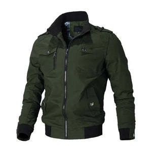 Cargo Jacket Men Casual Windbreaker Jacket Coat Men Spring Autumn New Hot Outwear Stand Slim Unload Jacket Mens