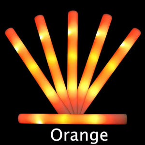 1-50PCS LED Glow Sticks Bulk Colorful RGB Glow Foam Stick light Stick Cheer Tube Dark Light for Concerts Birthday Wedding Party