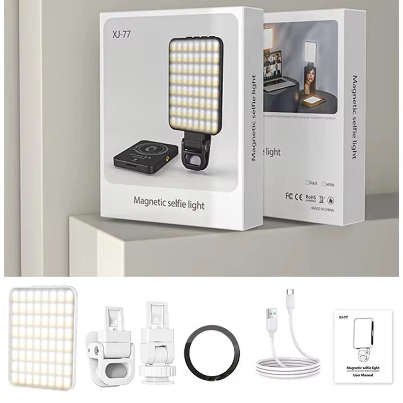 Magnetic Mini LED Ring Light Selfie Light For iPhone 17 16 15 Pro/15 Pro Max/14 Pro/14 Pro Max/13 Pro/Pro Max Streaming