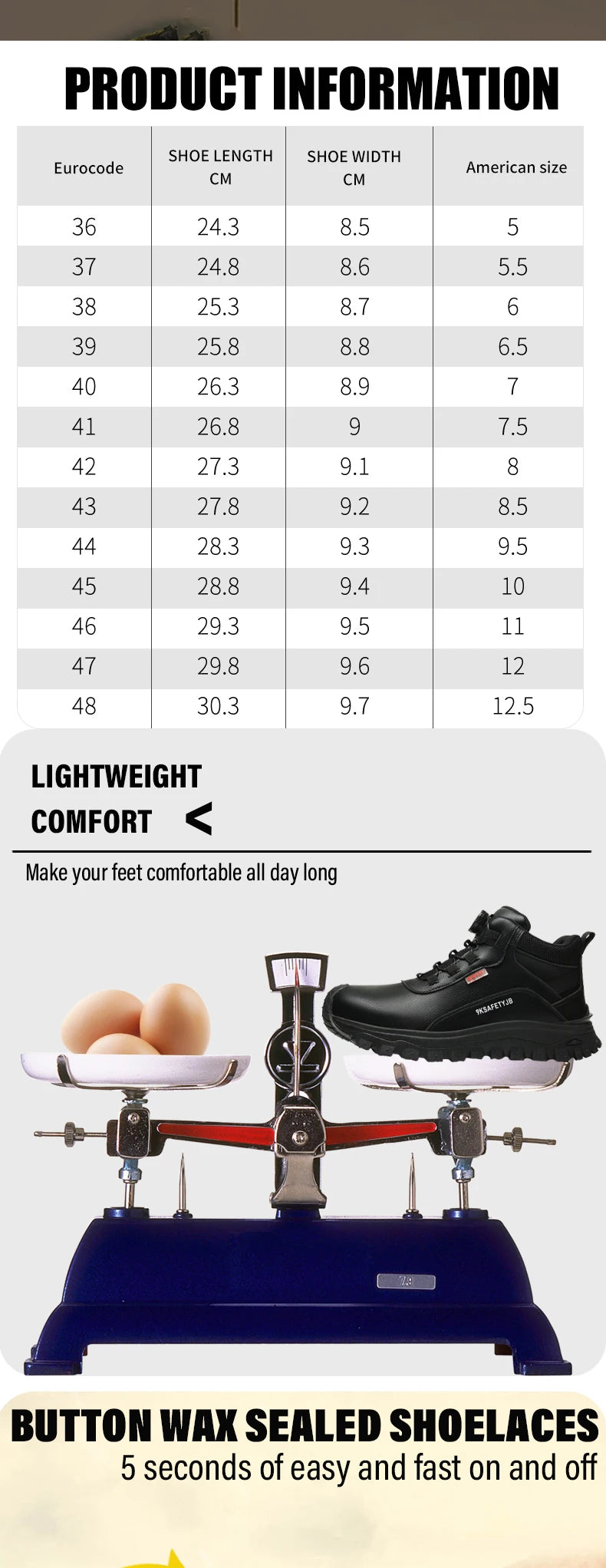 Rotating Button Indestructible Shoes Safety Boots Men Steel Toe work Boots Waterproof Non-slip Puncture-Proof Protective Shoes
