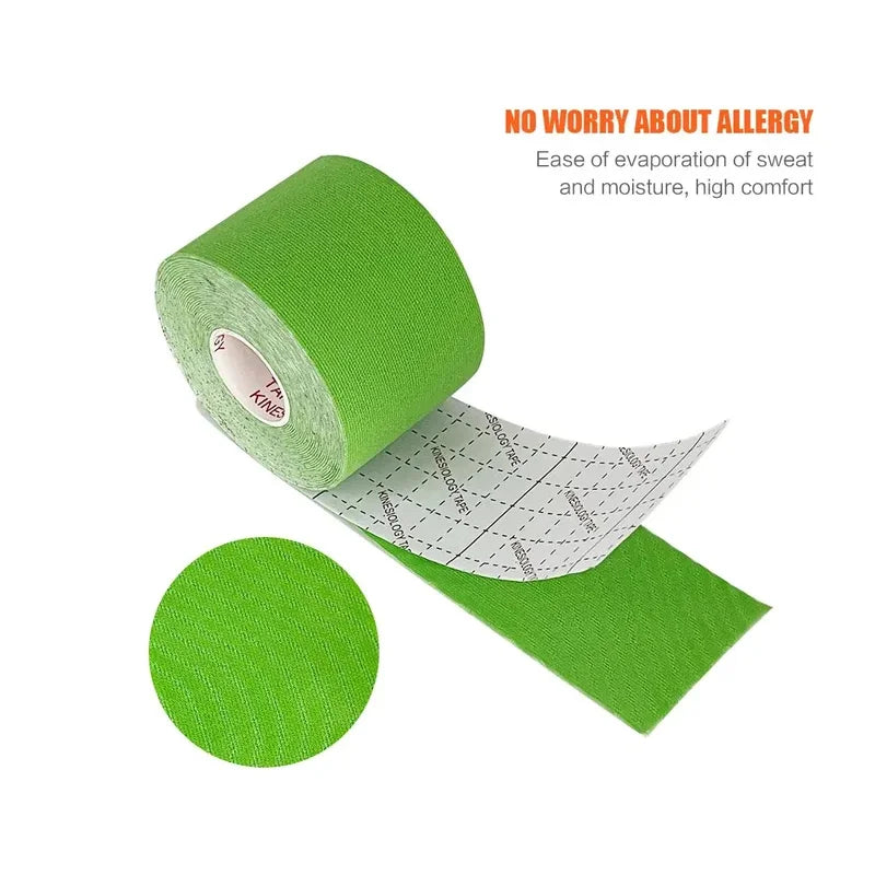 1/6pcs Breathable Cotton Kinesiology Tape Sports Elastic Roll Adhesive Muscle Bandage Knee Elbow Protector Injury Pain Care Tape