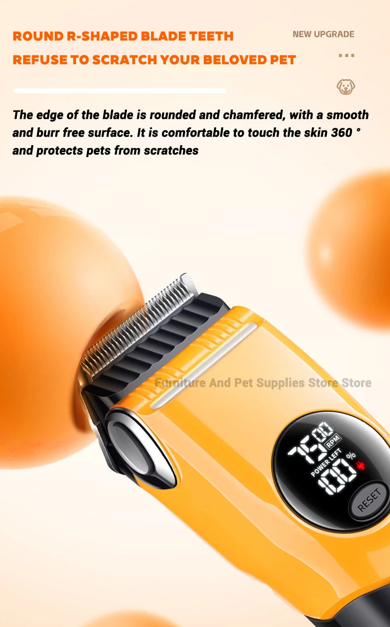 Electric Dogs Grooming Clipper Professional Hair Cutter for Pets Hair Trimmer Cordless Low Noise Shaver Cutter Machine Scissors