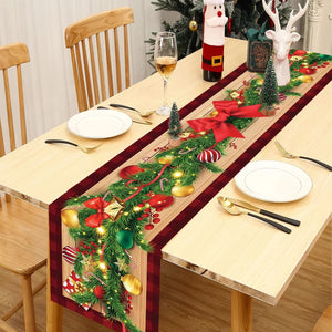 Christmas Decorations For Home Christmas Table Runner 2025 Christmas Table Flag Cover Navidad Noel Gift New Year Tablecloth