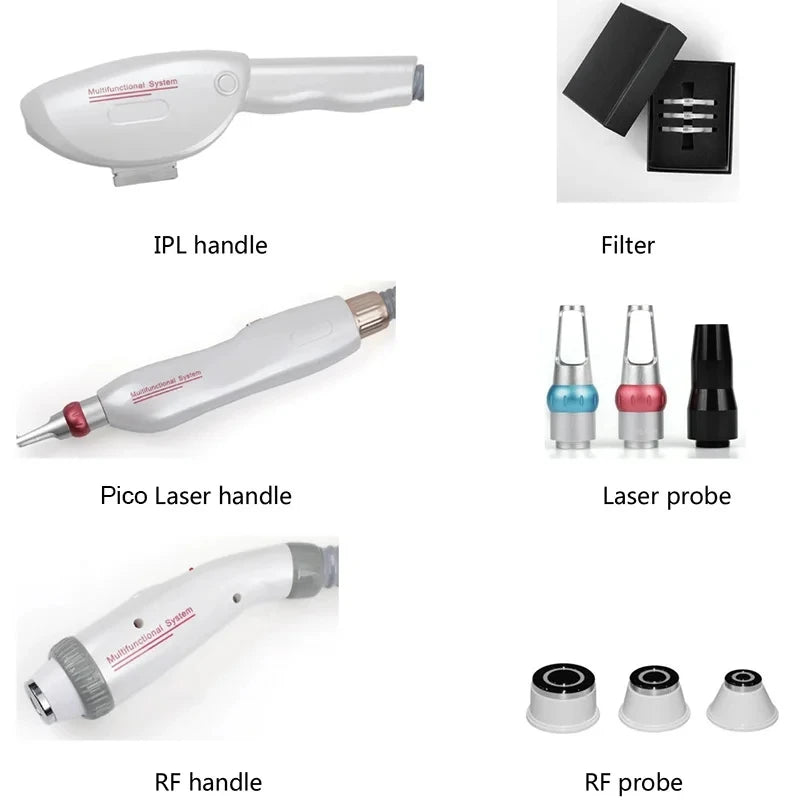 NEW 2025 Trend 3 In 1 Portable Multifun ction Beauty Machine Laser Hair Tatoo Removal Machine IPL+RF+Nd Yag Laser Machine