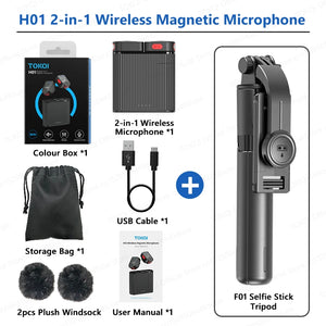 Mini Wireless Lavalier Microphone Bluetooth Magnetic Mic for Iphone Android Mobile Live Streaming Recording Vlog Video, Gaming