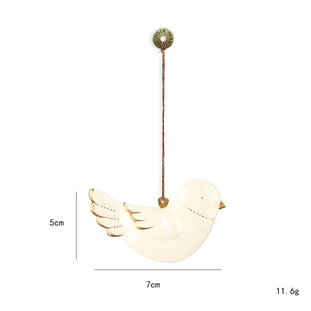 Nordic Christmas Hanging Decoration Cartoon Soldiers Angel DIY Drop Ornaments Double-sides Iron Art Xmas Tree Ornament