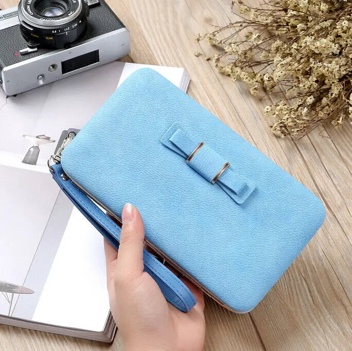 Fashion Women Clutch Wallet Long Card Holder Case Purse Cellphone Case Handbag With Wristlet - You Offer